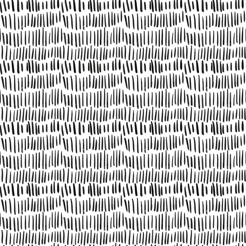 Abstract minimalist seamless pattern grunge short thick dashed lines. vector