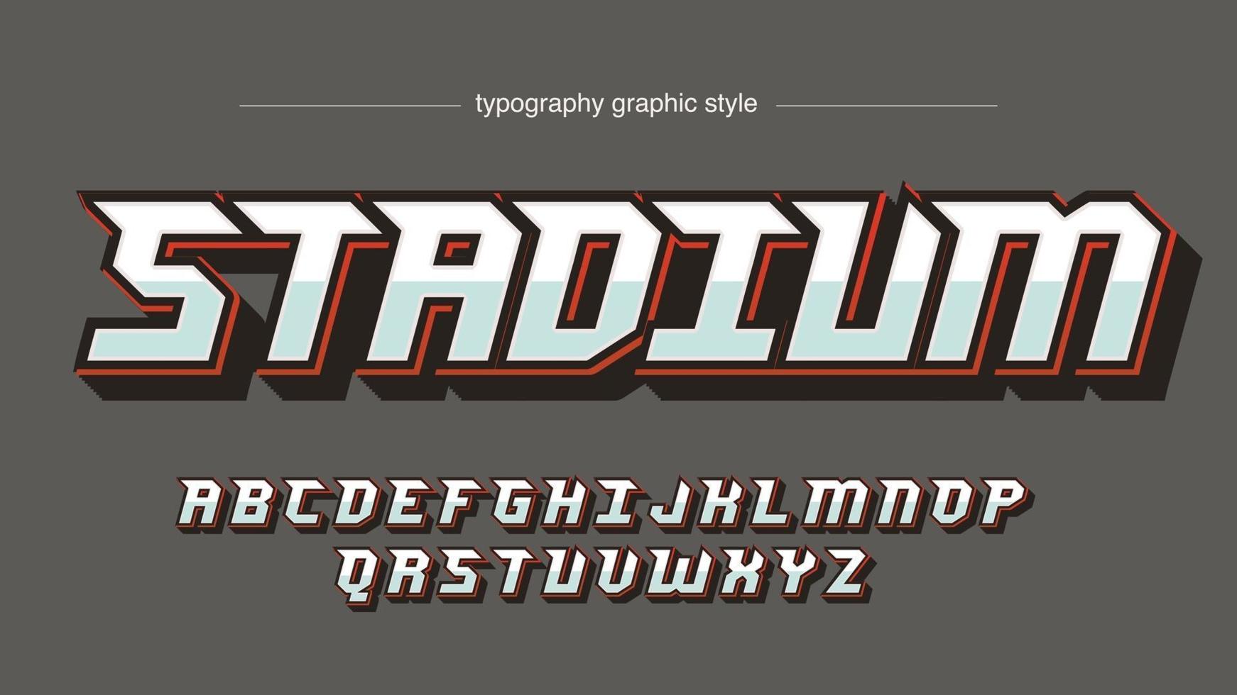 Chrome Modern Gaming Sports Display Typography vector