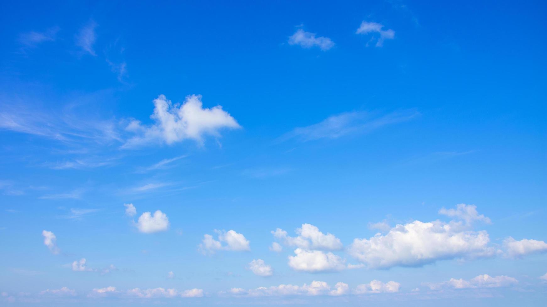 Blue sky with clouds background photo