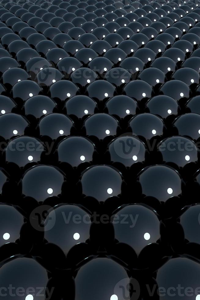 Representación 3D de fondo de esfera negra foto