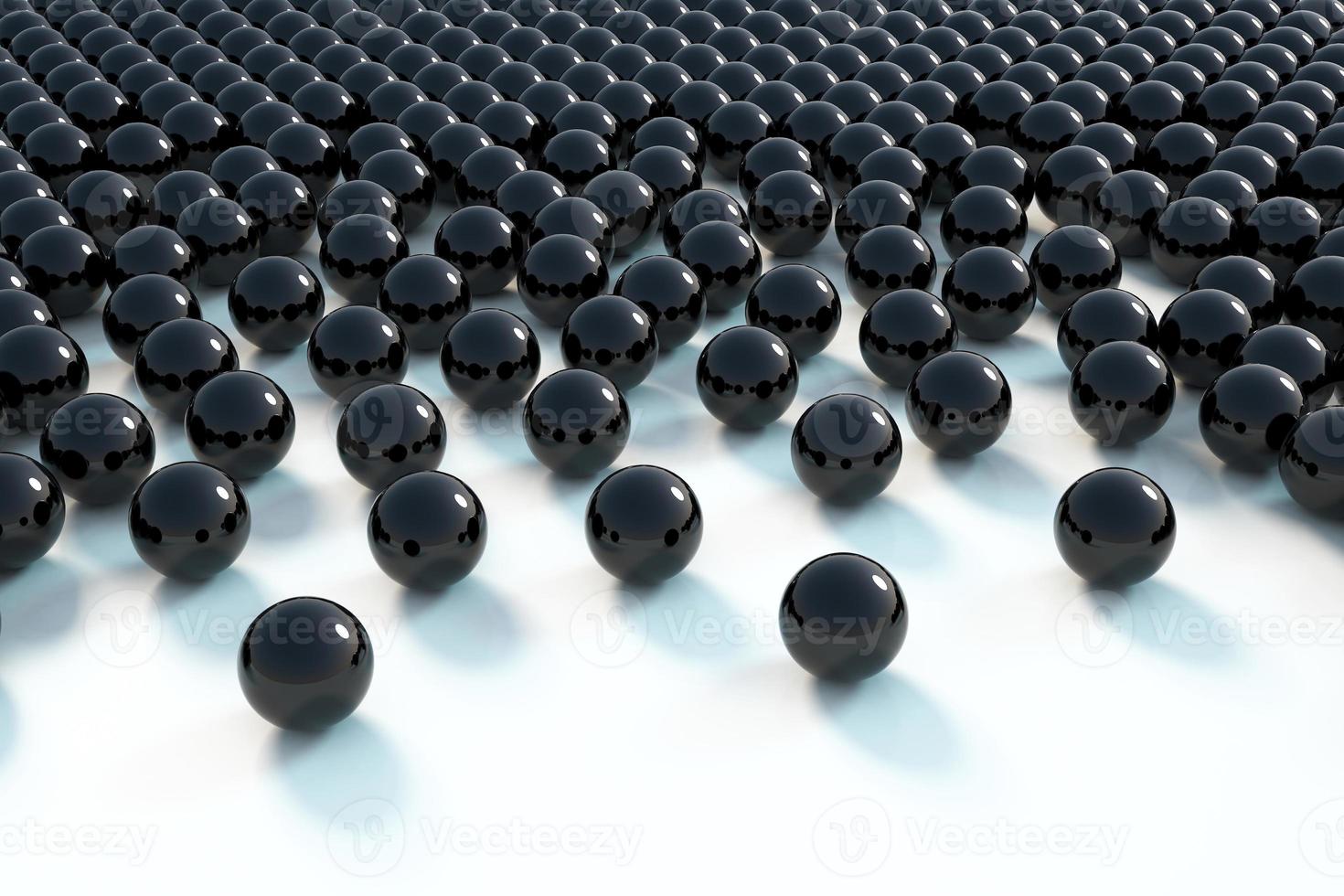 3d rendering of black sphere background photo
