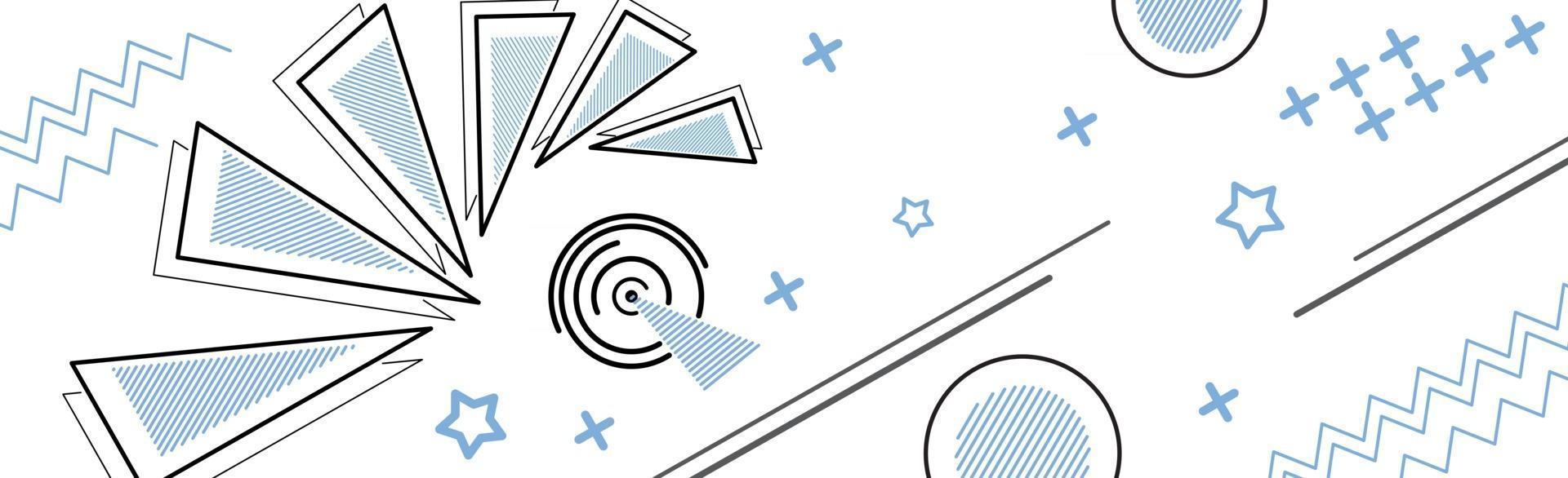 Abstract background with different geometric shapes vector