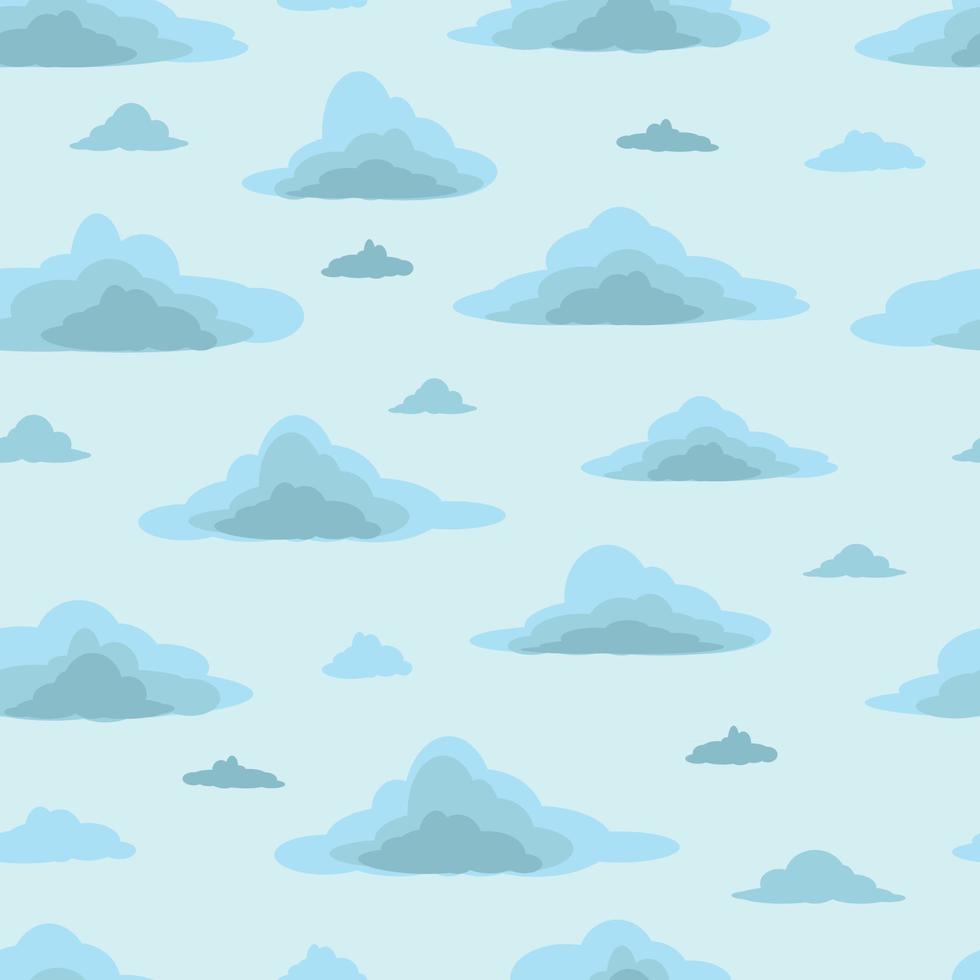 Patrón de fondo transparente, diferentes nubes blancas - vector