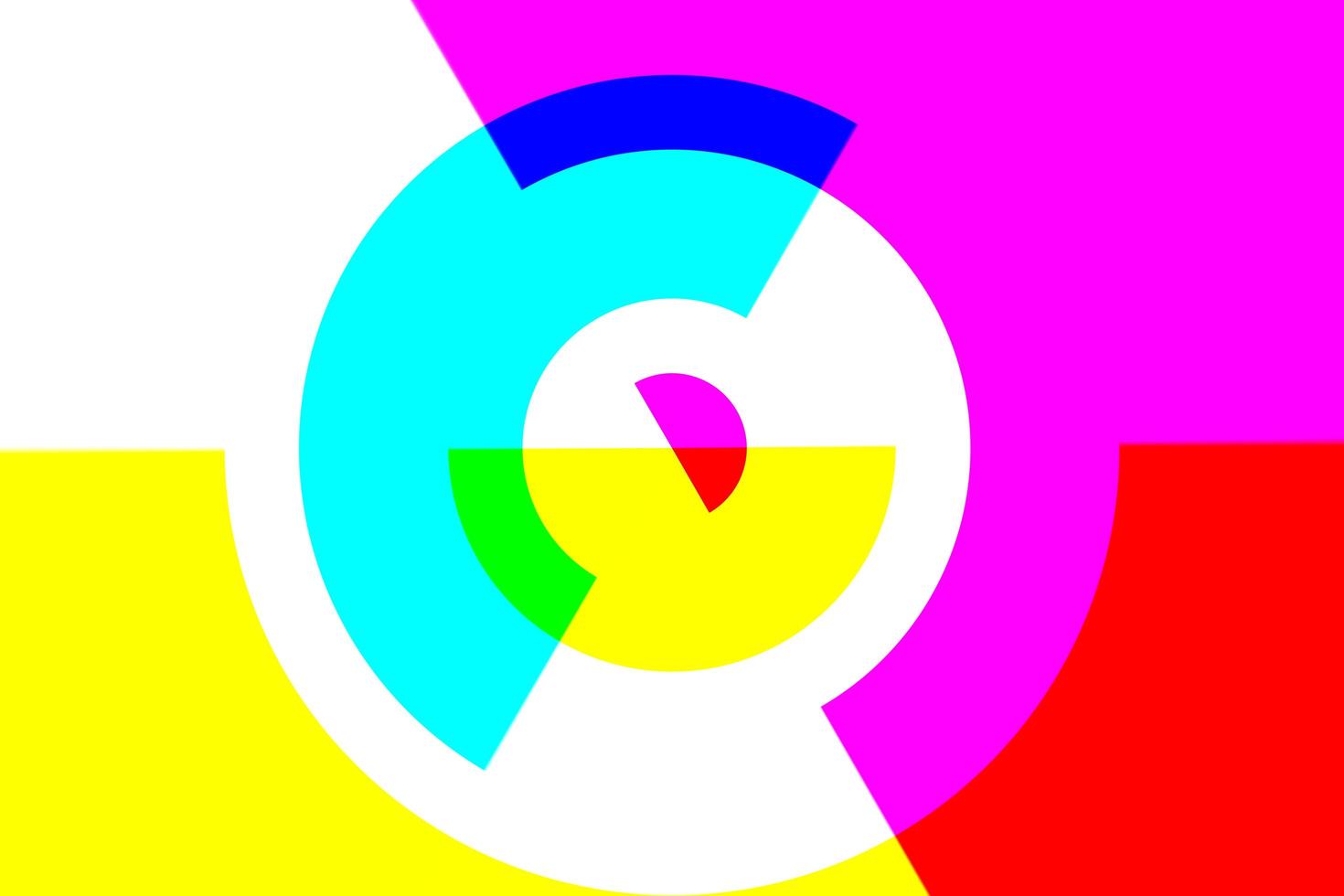 Abstract geometric circle overlap cmyk colors photo