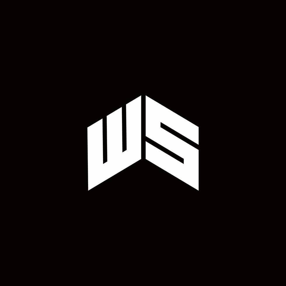 ws logo monograma plantilla de diseño moderno vector