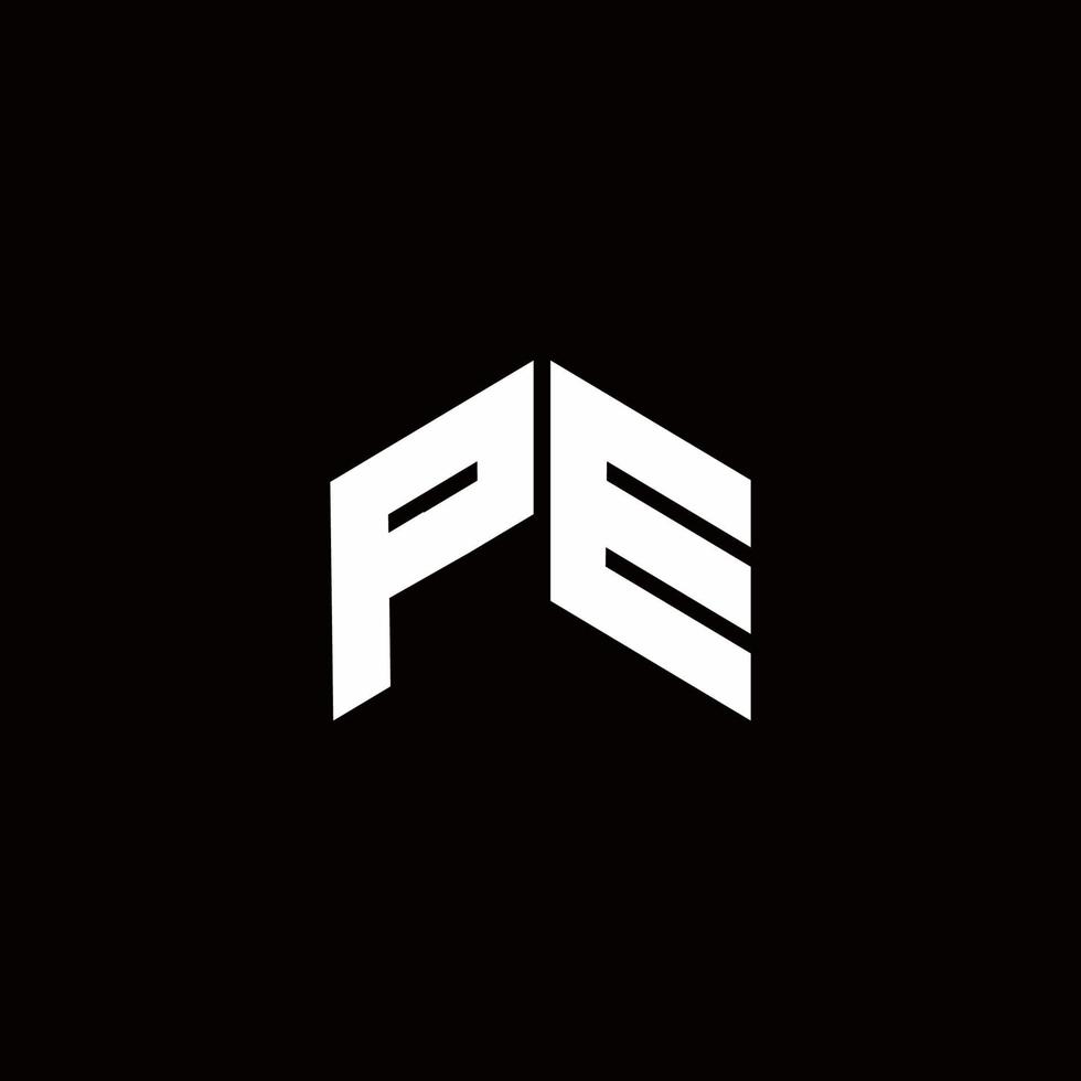 PE Logo monogram modern design template vector