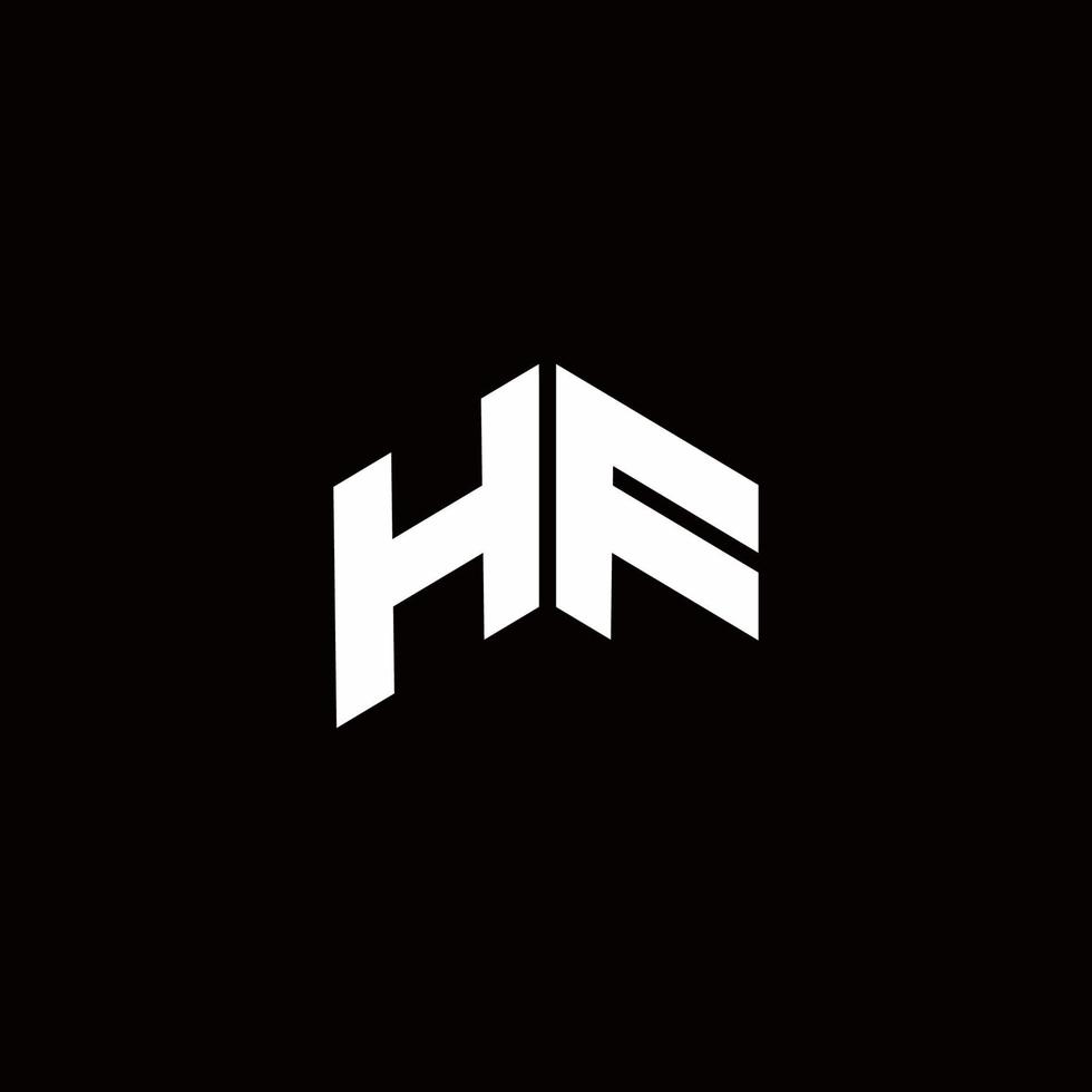 plantilla de diseño moderno del monograma del logotipo de hf vector