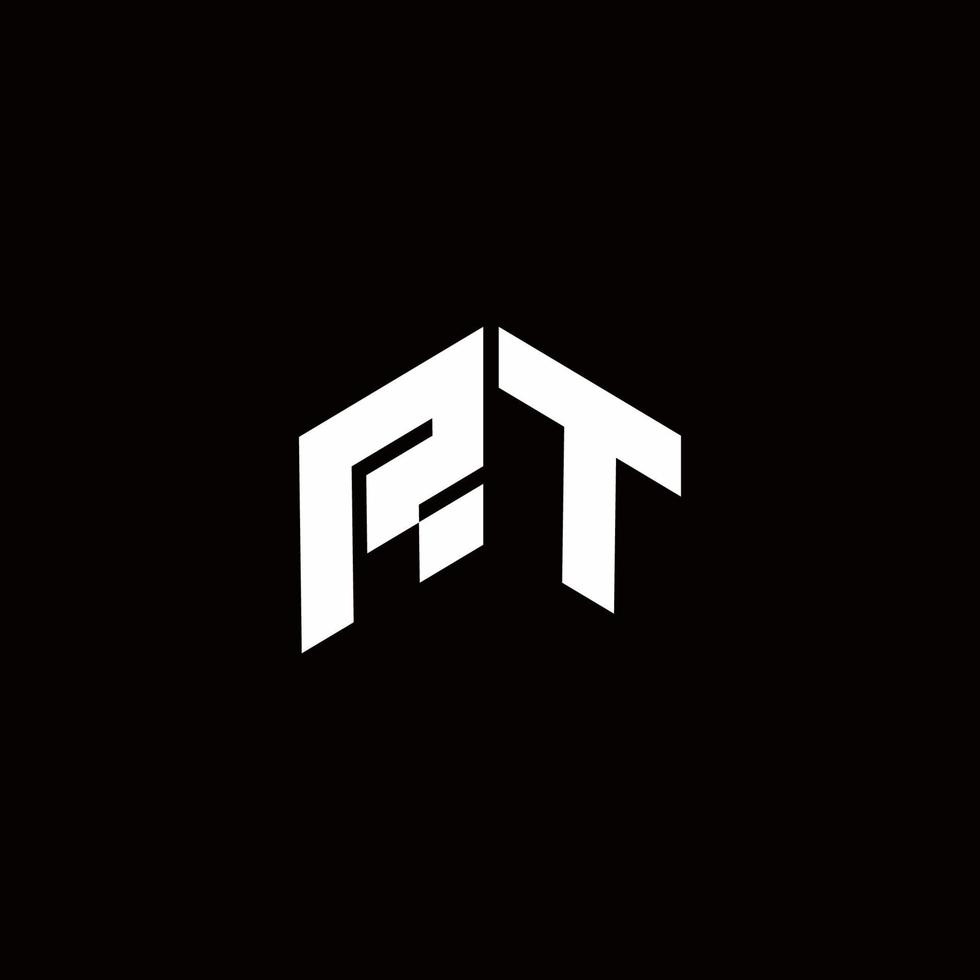 RT Logo monogram modern design template vector