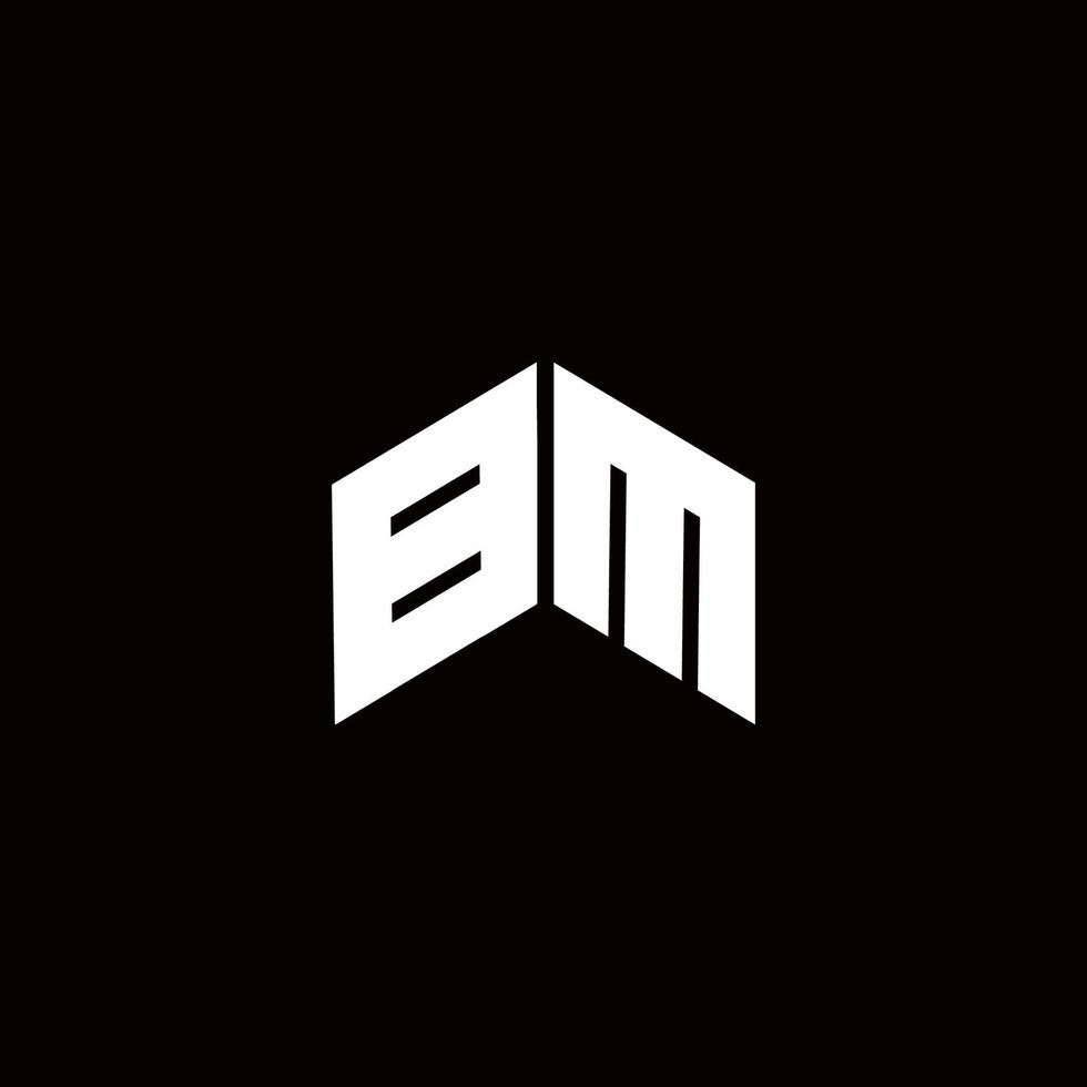 bm logo monogram plantilla de diseño moderno vector