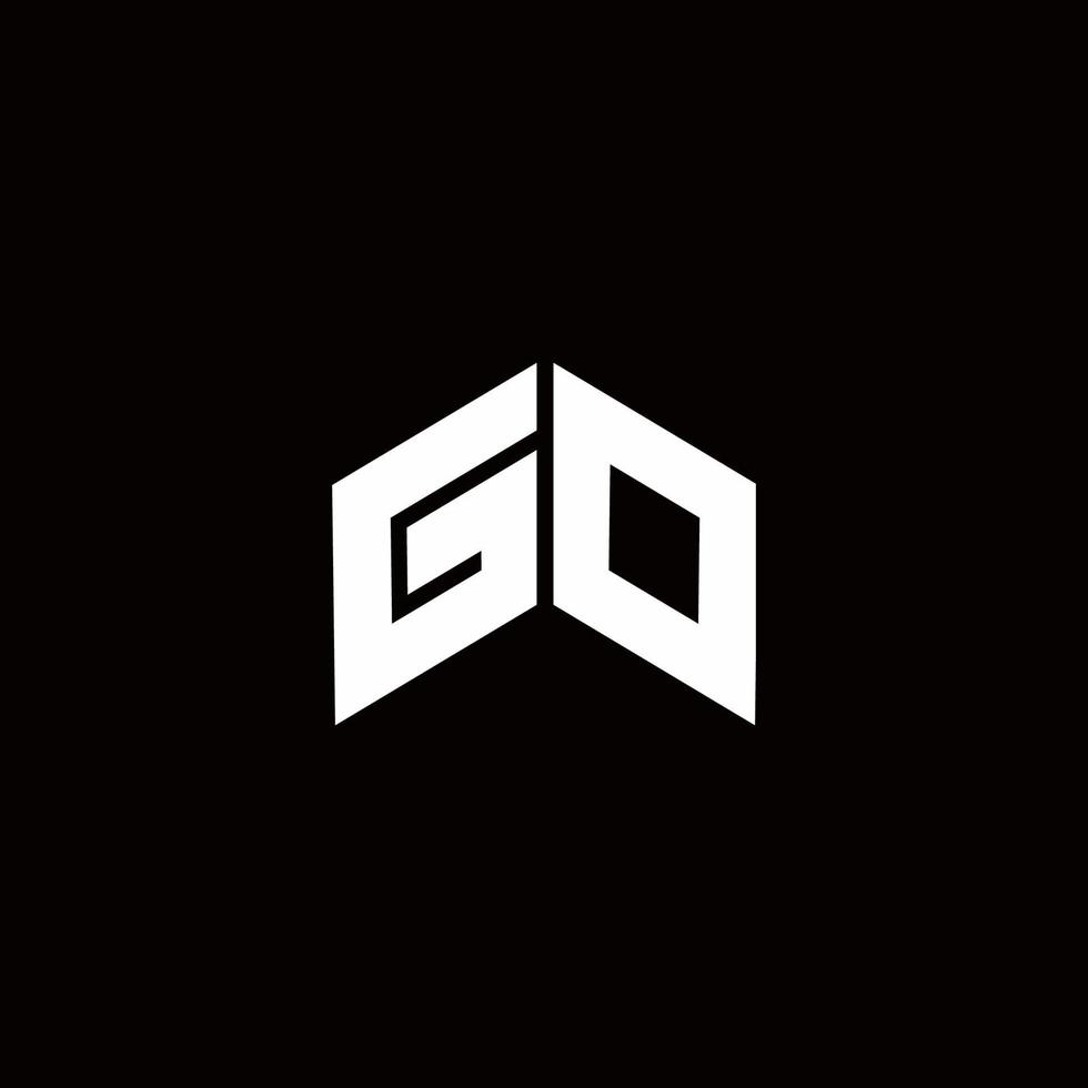 go logo monograma plantilla de diseño moderno vector