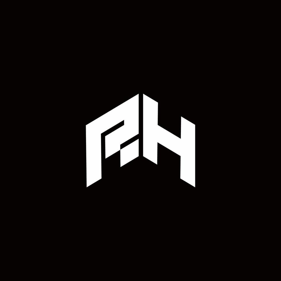 RH Logo monogram modern design template vector