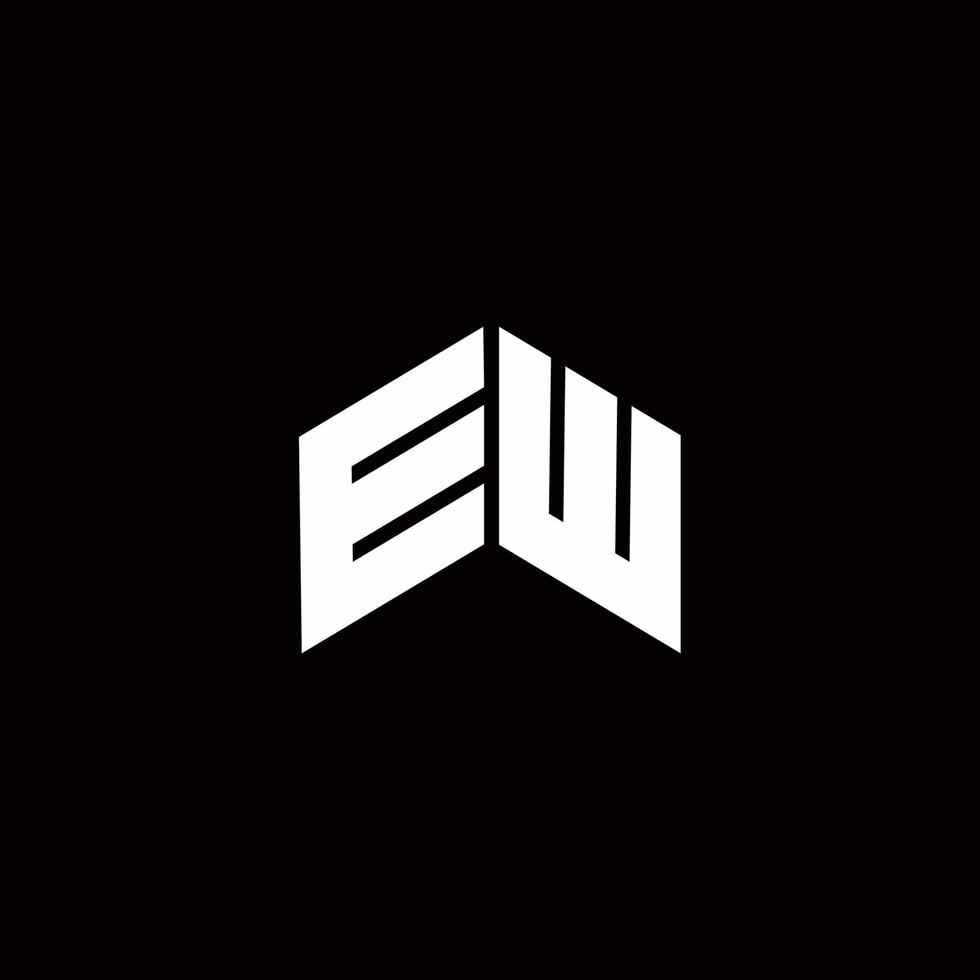 ew logo monograma plantilla de diseño moderno vector