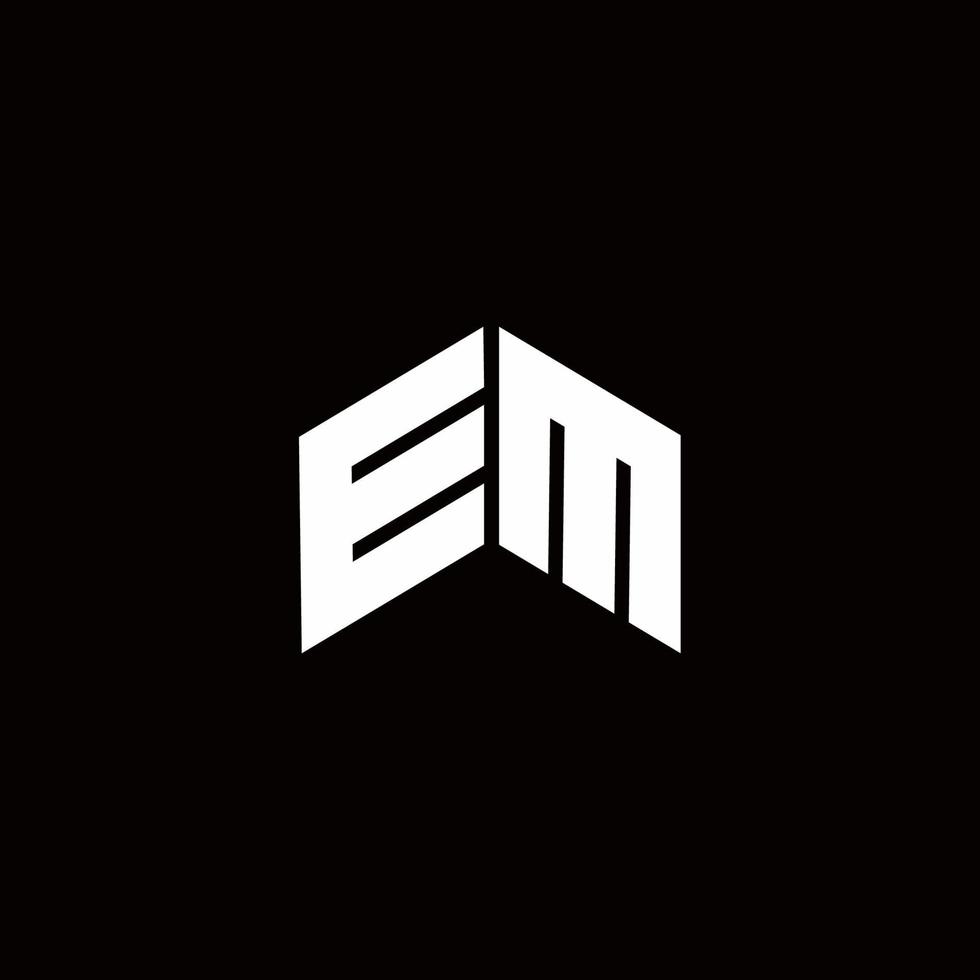 EM Logo monogram modern design template vector