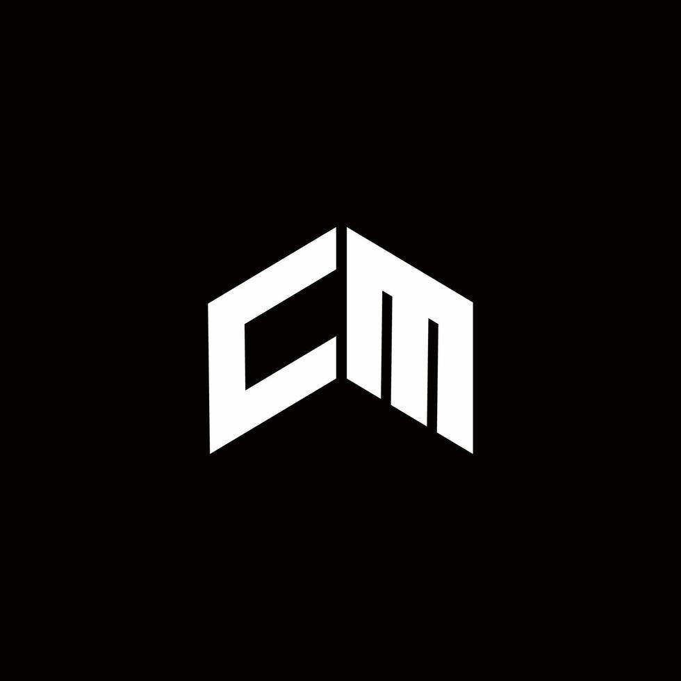 cm logo monograma plantilla de diseño moderno vector