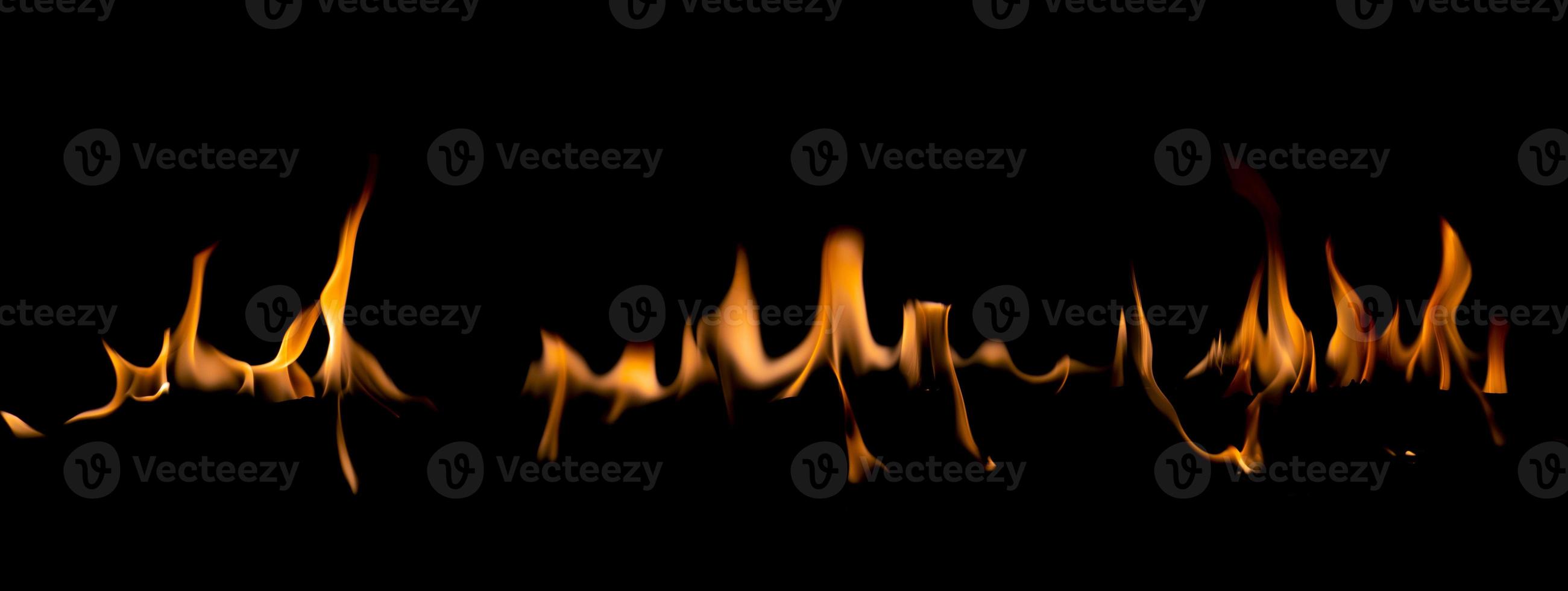 fire flame on blackground photo