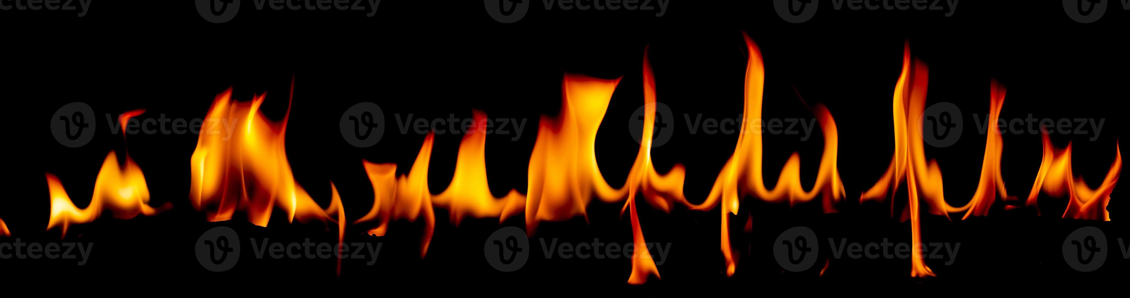 fire flame on blackground photo