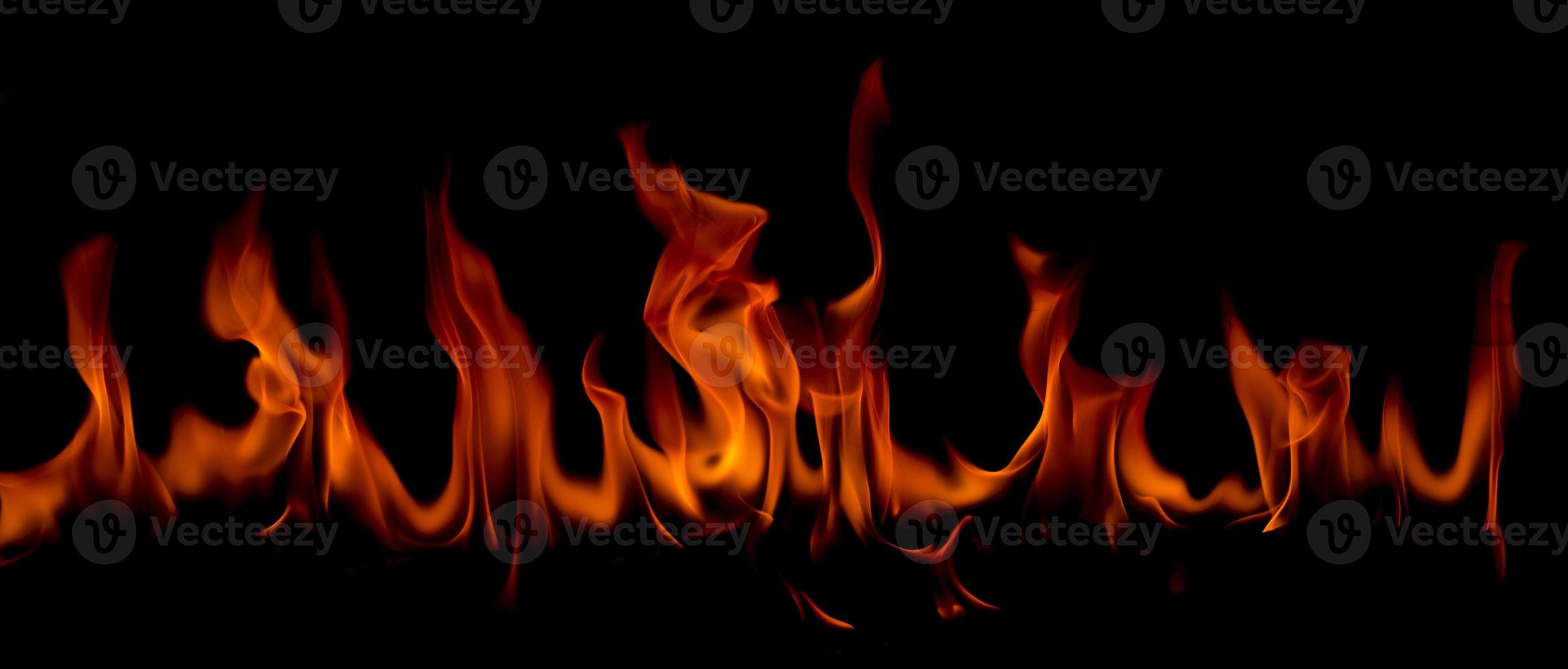 fire flame on blackground photo