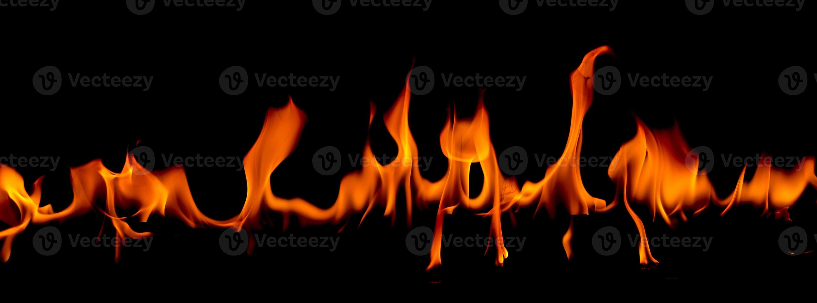 fire flame on blackground photo