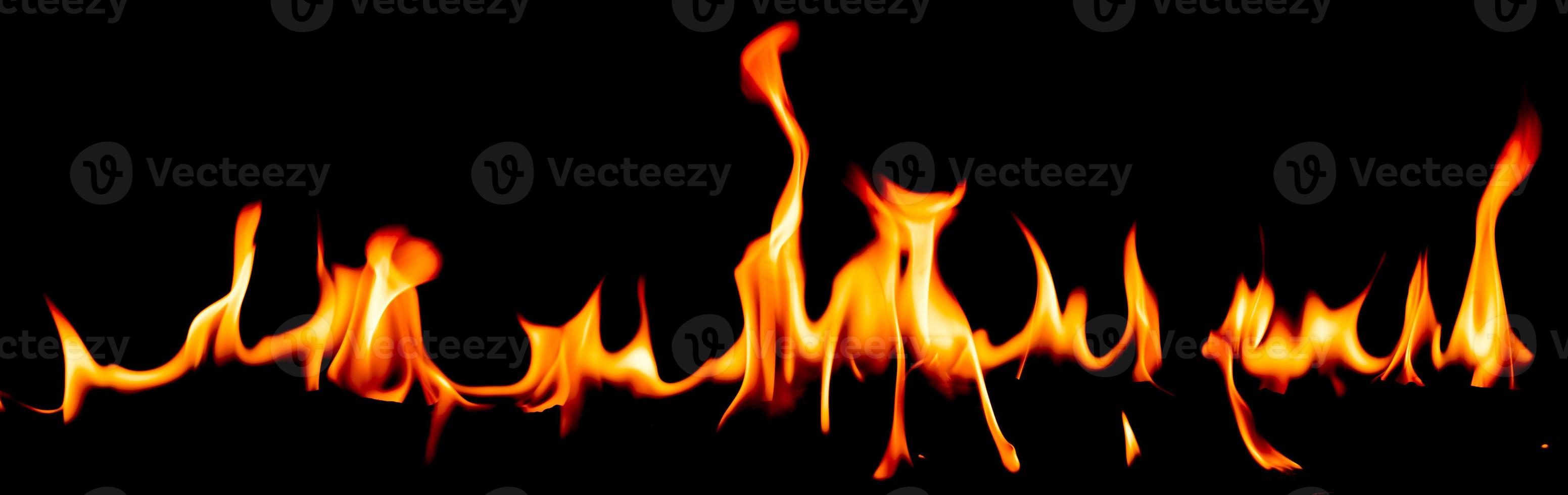 fire flame on blackground photo