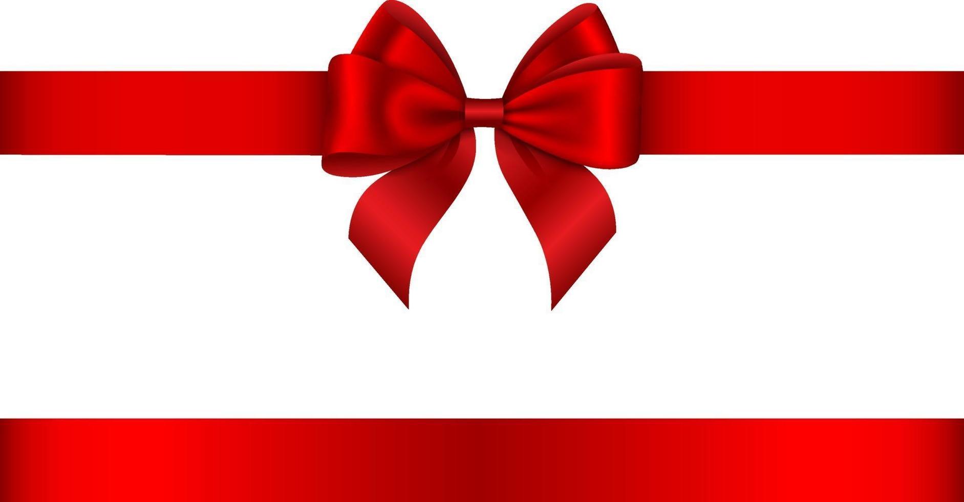 red bow and ribbon vector