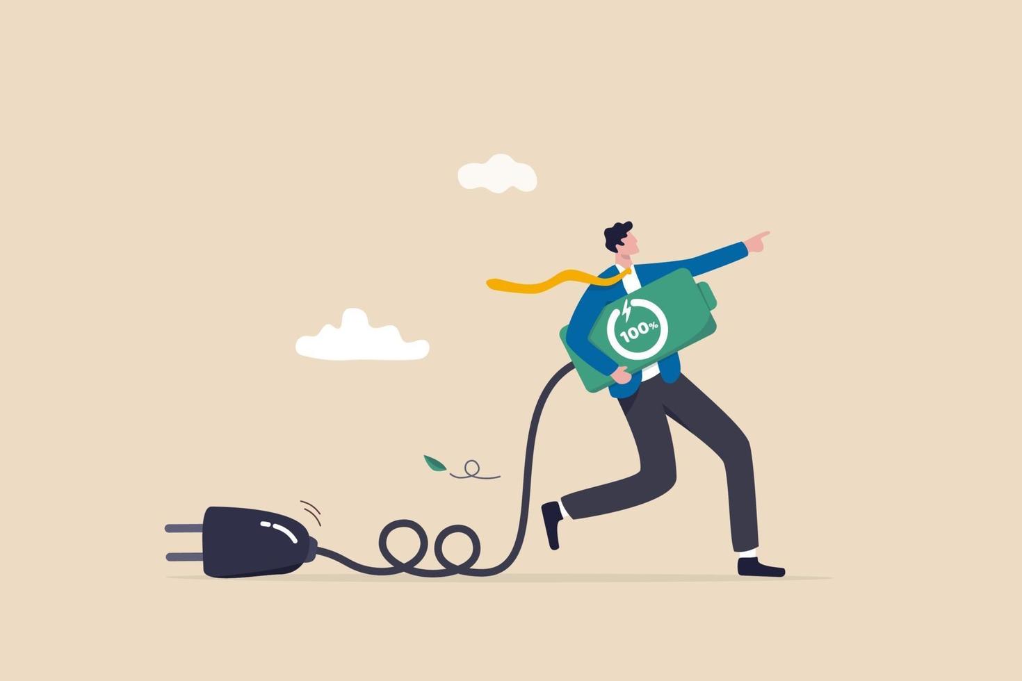 Full recharge energize, motivation to success in work vector