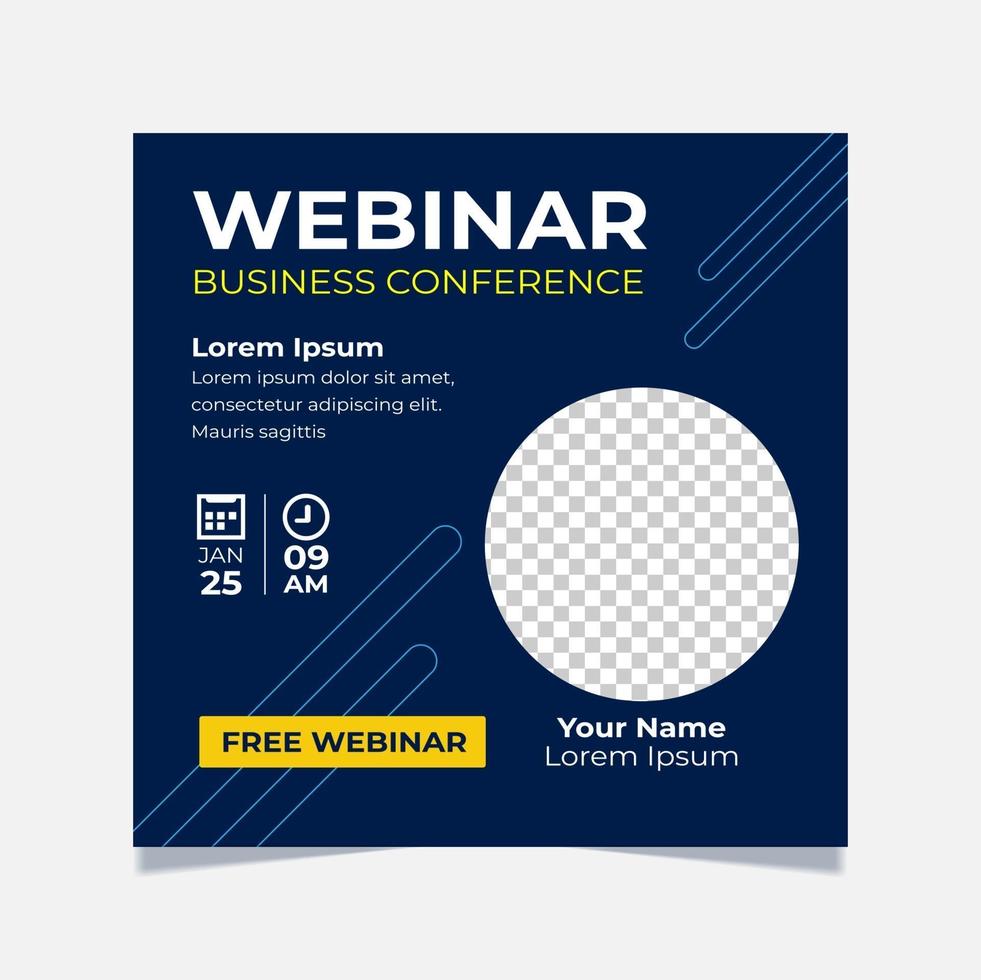 Banner webinar design template vector