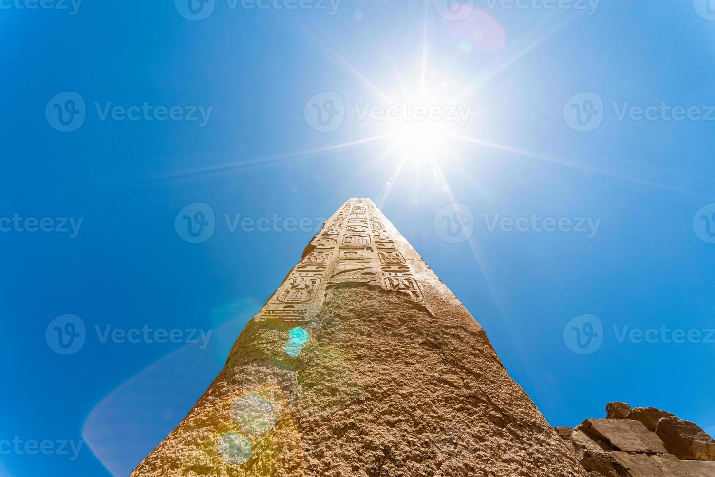 antique columns in a karnak temple in luxor photo