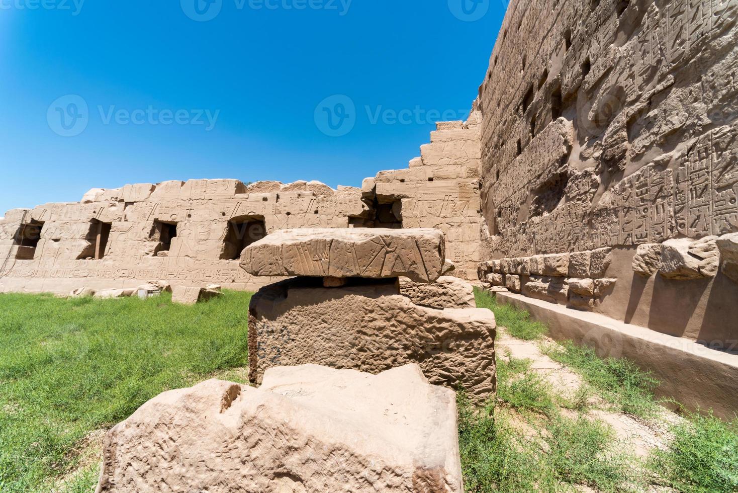 antique in karnak temple without people in luxur photo