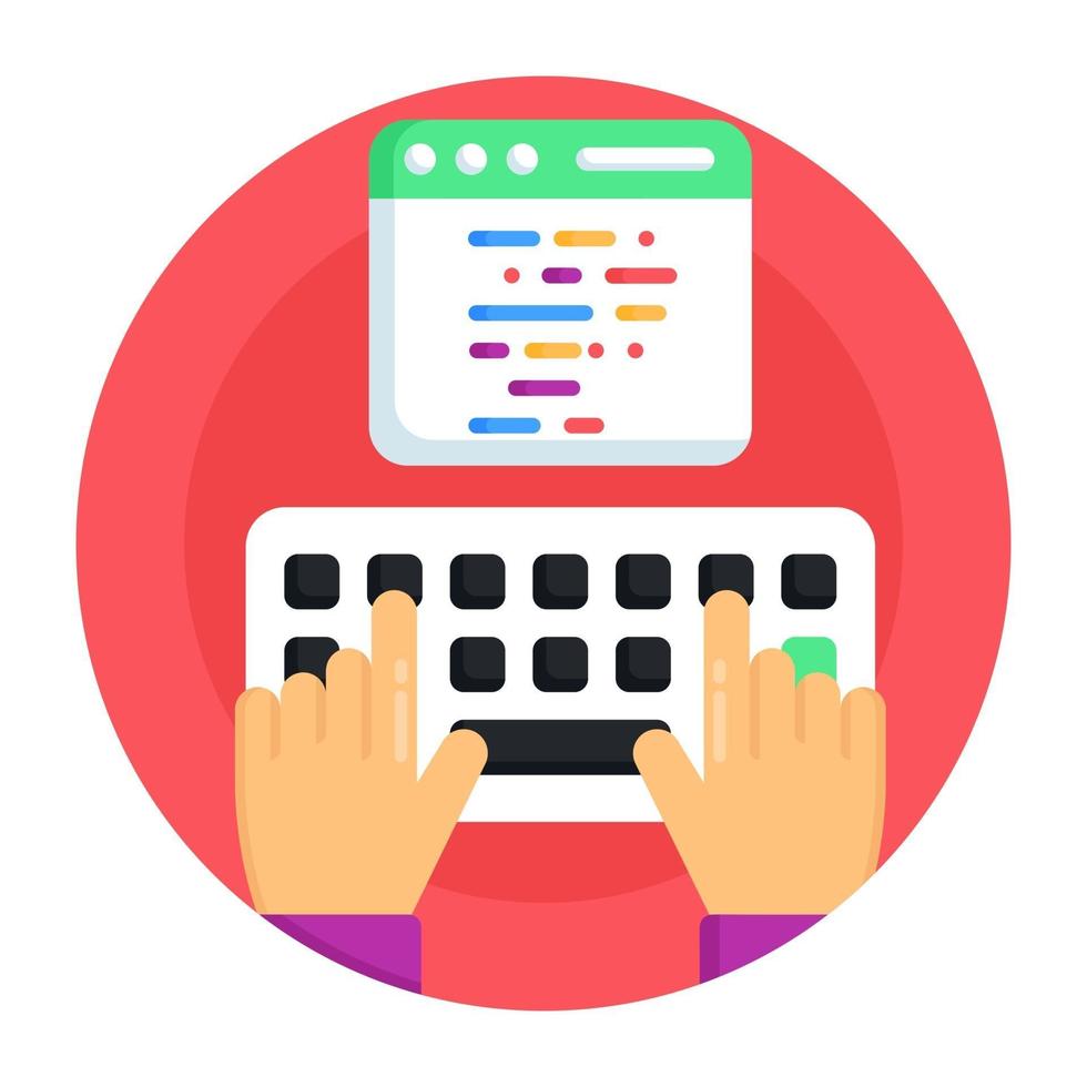 Web Typing and Content vector
