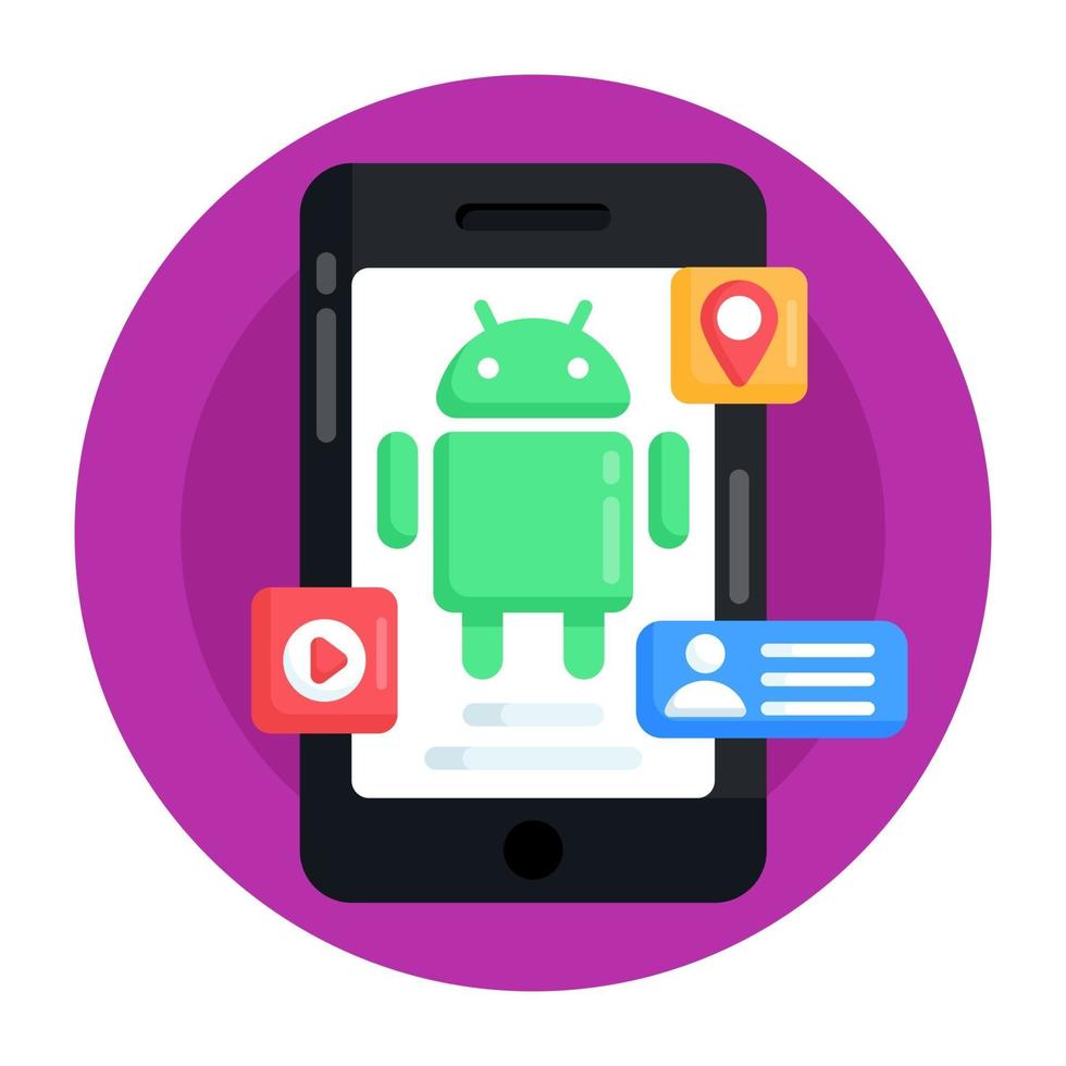 Android App and interface vector