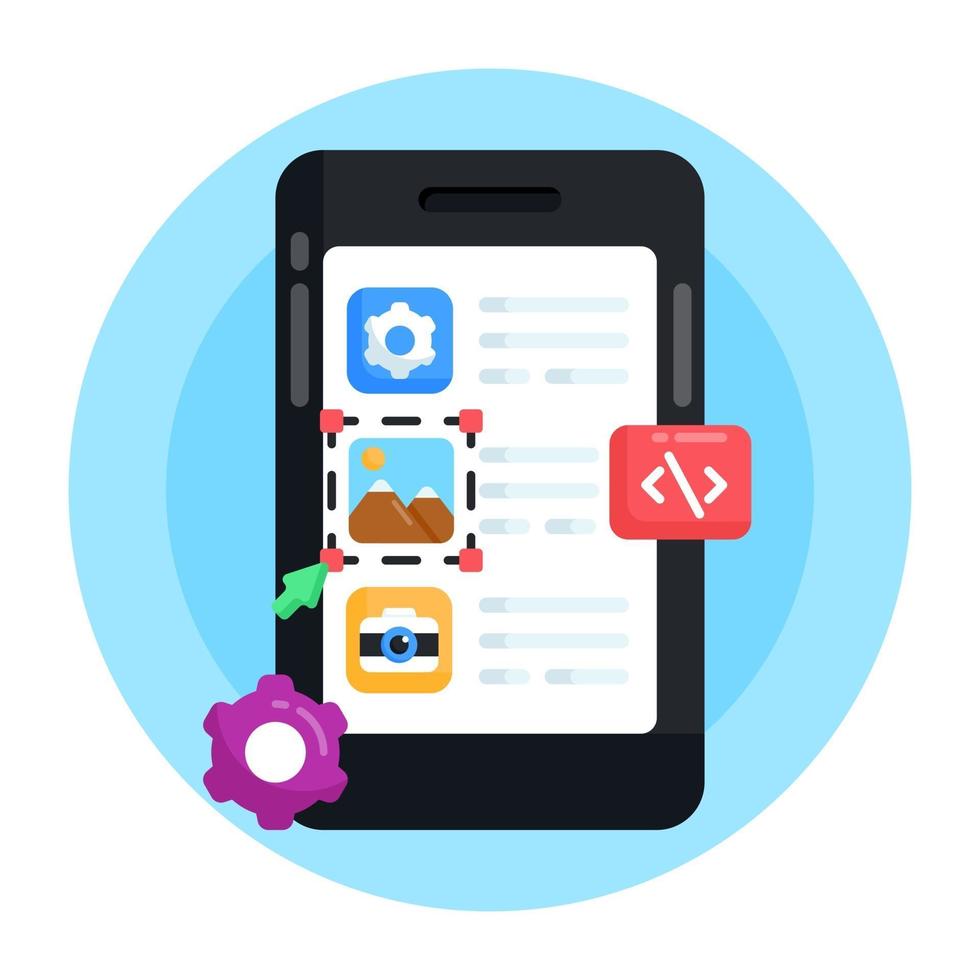 Mobile Apps and Interface  Settings vector