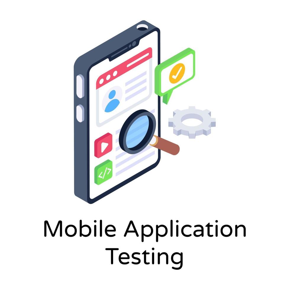 Mobile App Testing vector