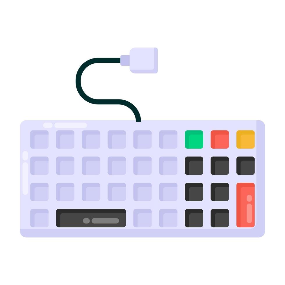 Keyboard and typing device vector