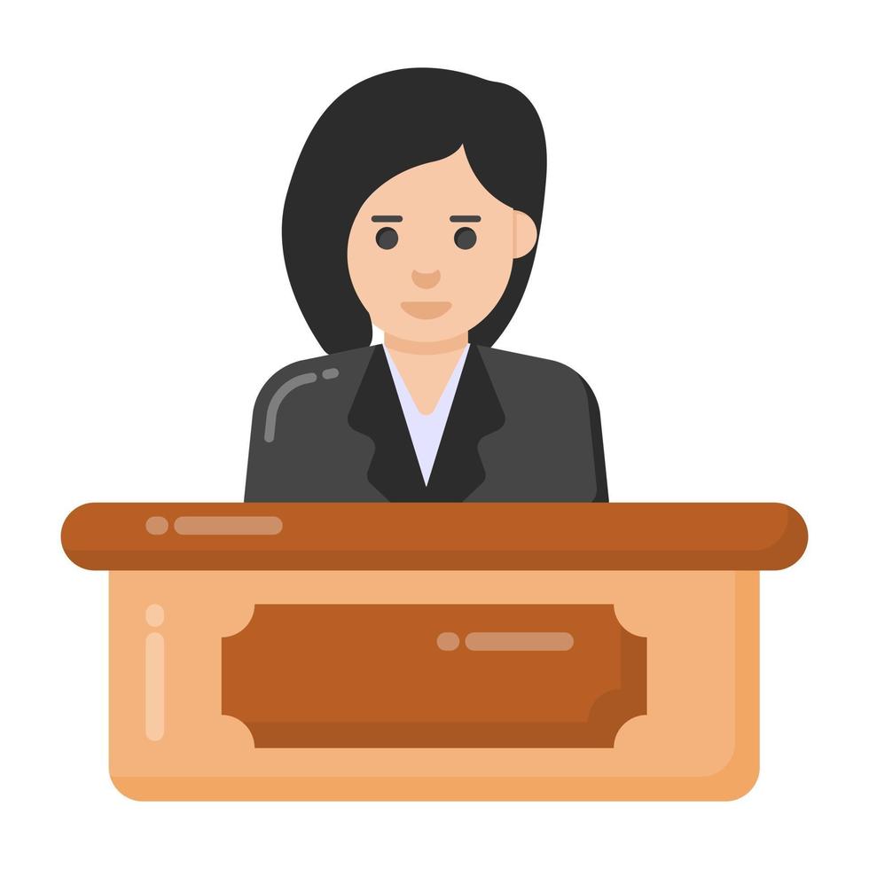 Receptionist desk clerk vector