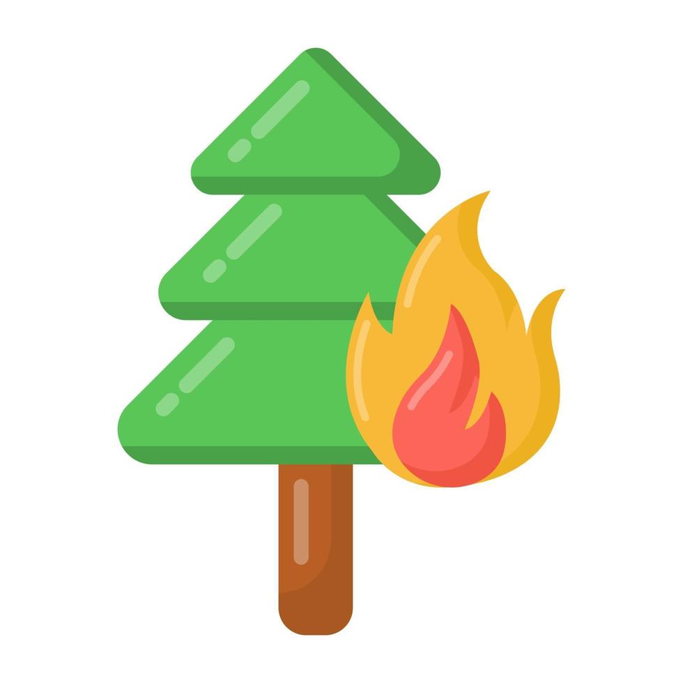 Bushfire and Tree vector