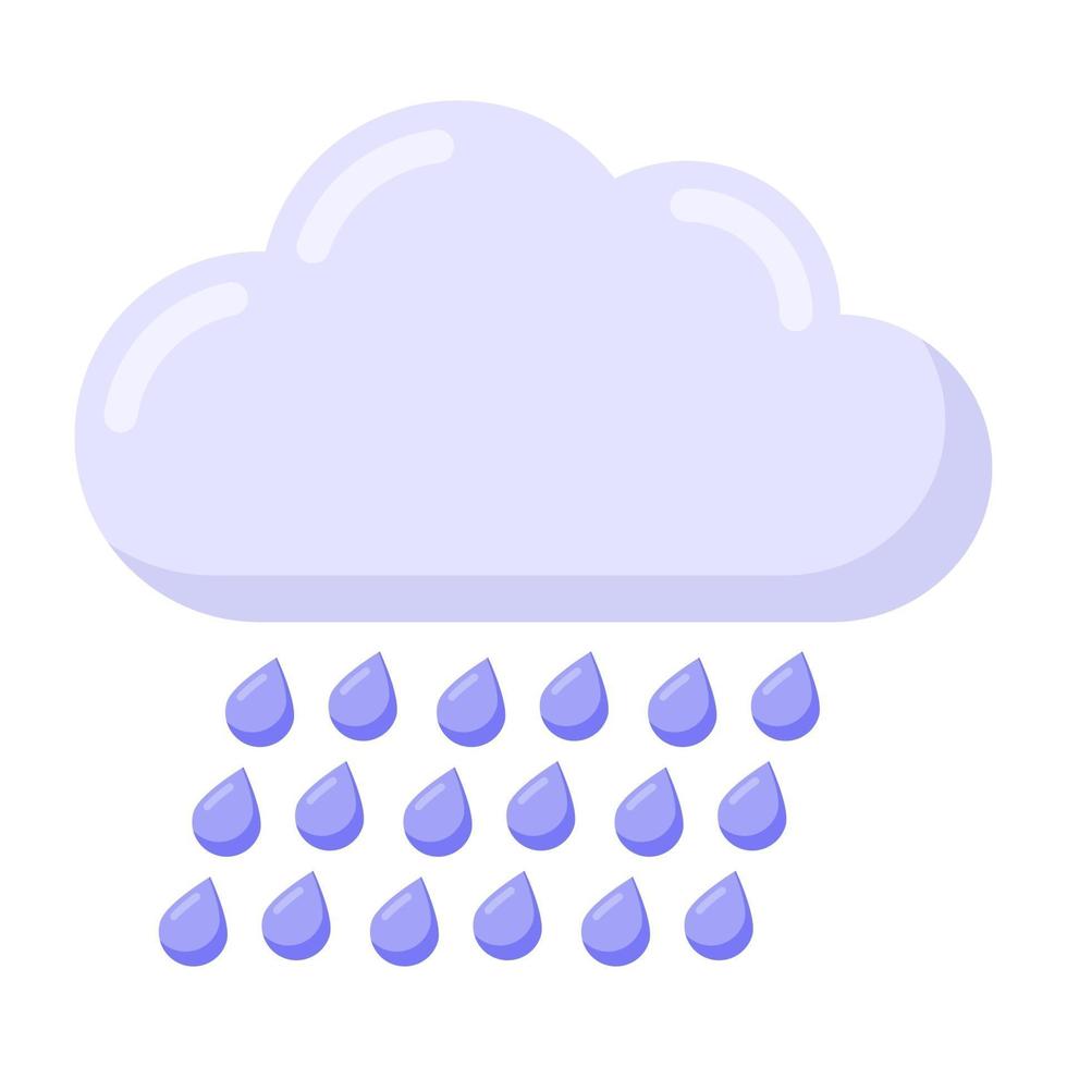 Rainy Cloud and Lighting Cloud vector