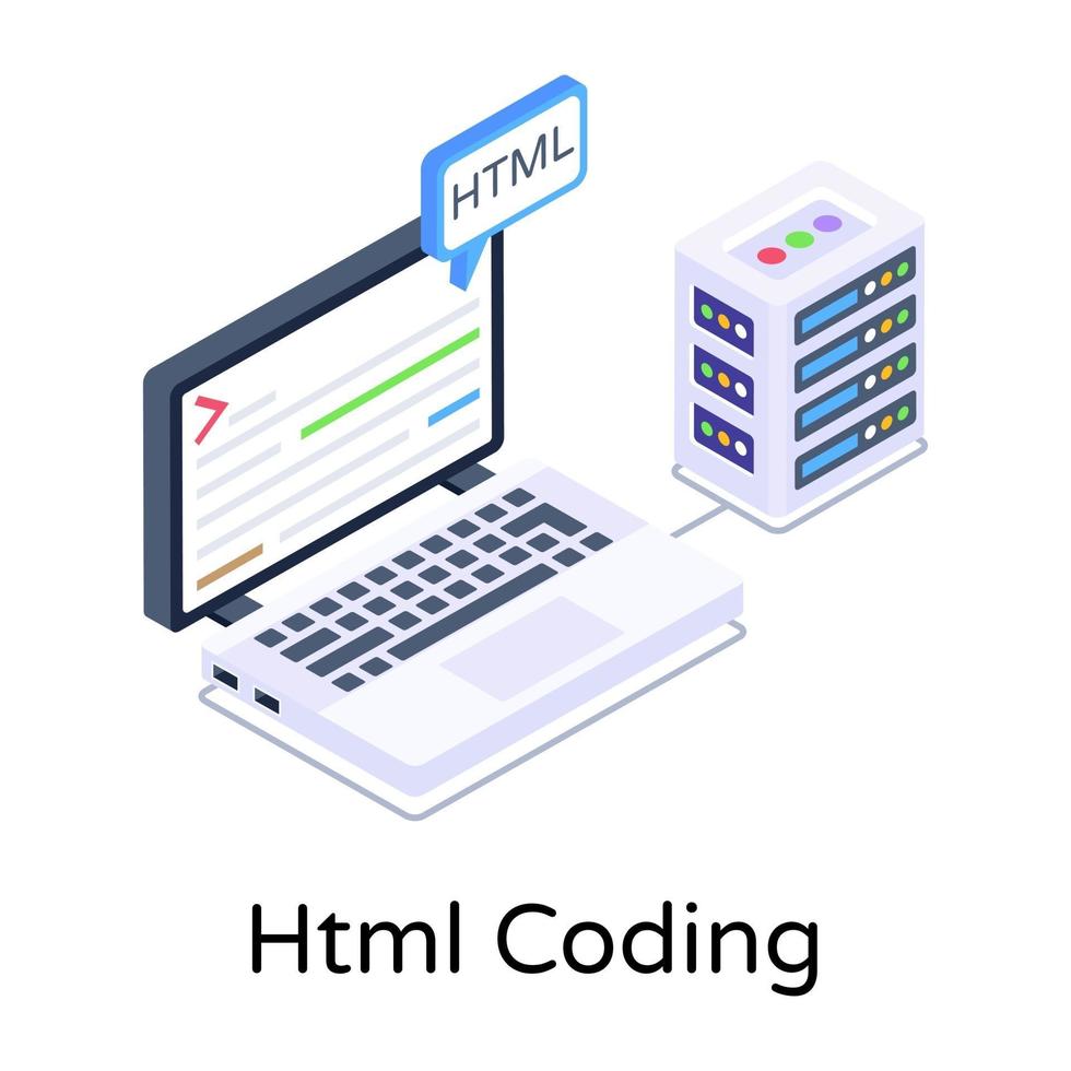 Html Programming and Coding vector