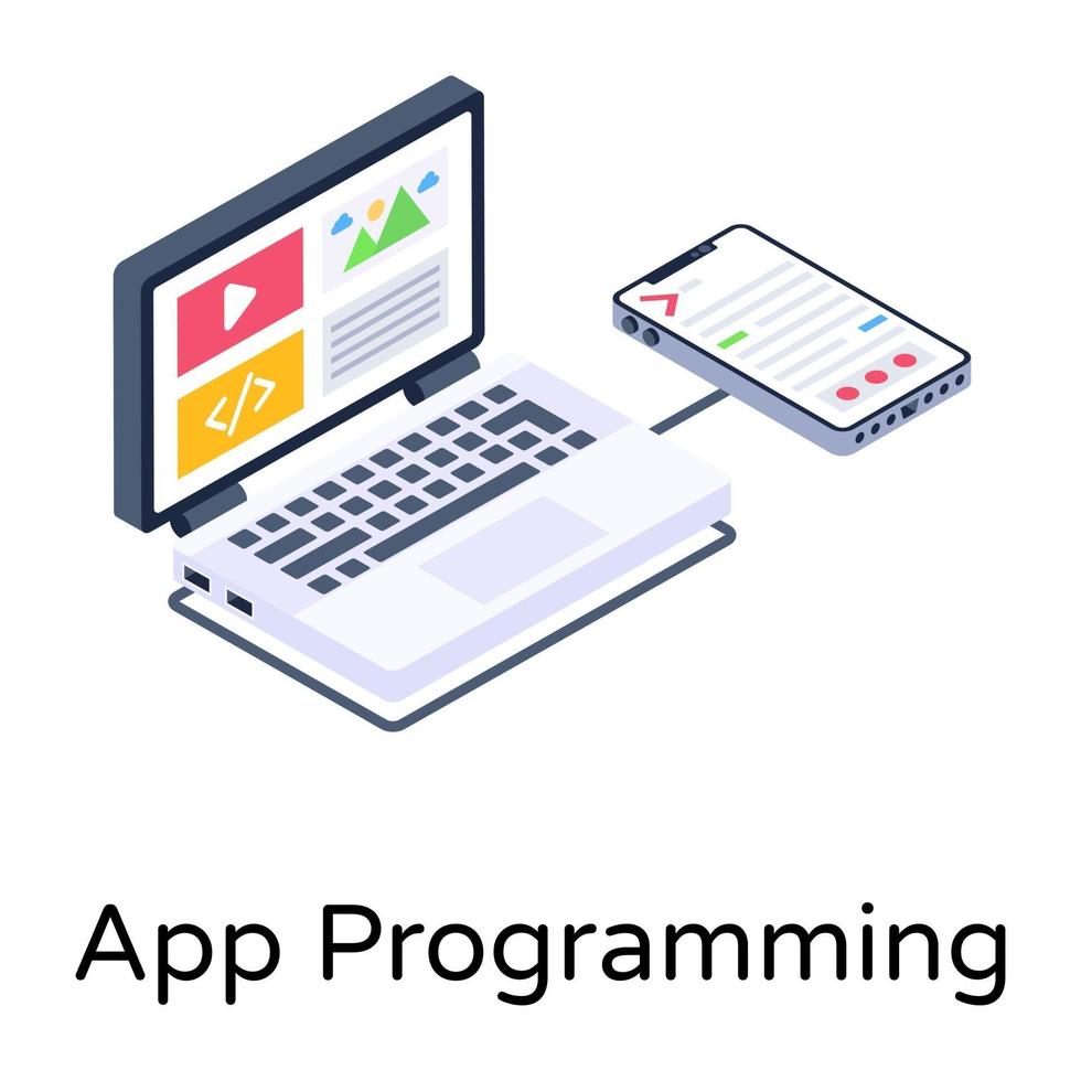 App Programming and Coding vector