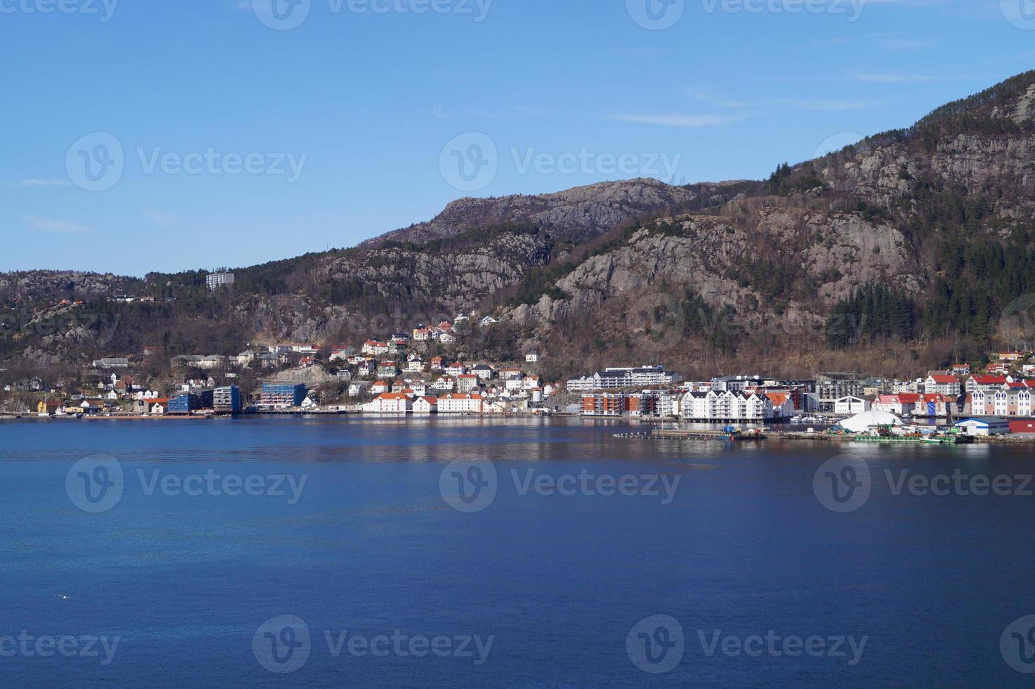 bergen desde la perspectiva del monte floyen foto