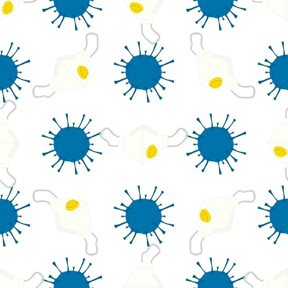 Seamless of respirator masks for prevention coronavirus vector
