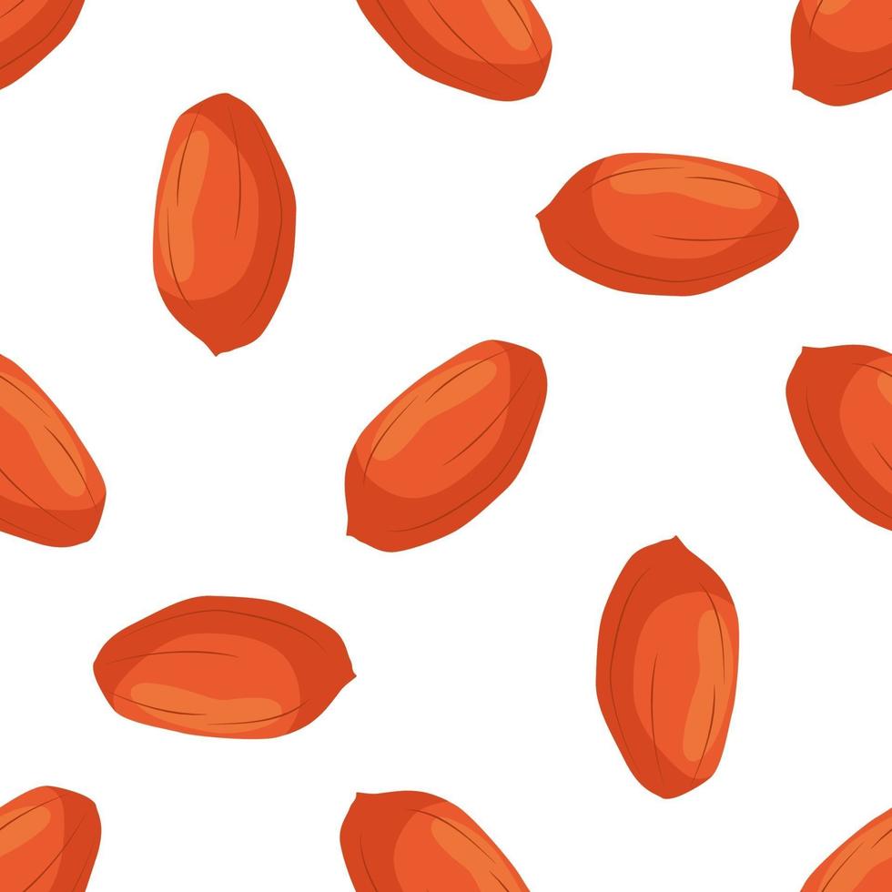 Illustration on theme big pattern identical types peanut vector