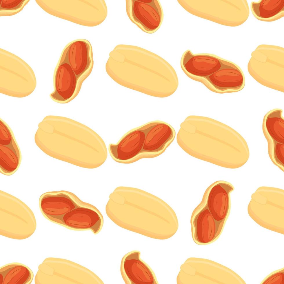 Illustration on theme big pattern identical types peanut vector
