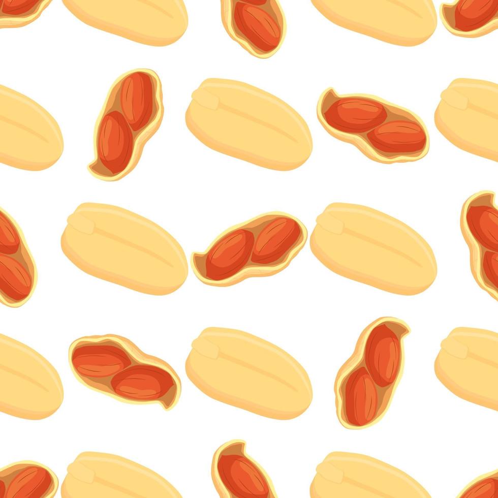 Illustration on theme big pattern identical types peanut vector