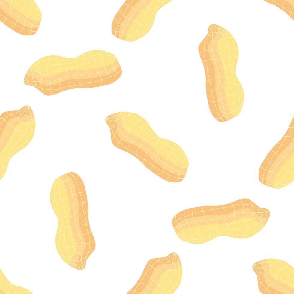 Illustration on theme big pattern identical types peanut vector