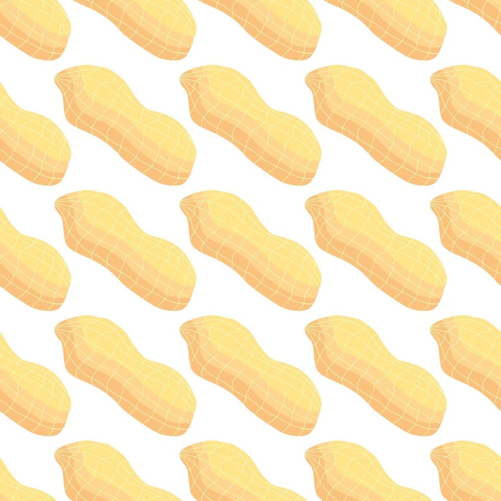 Illustration on theme big pattern identical types peanut vector