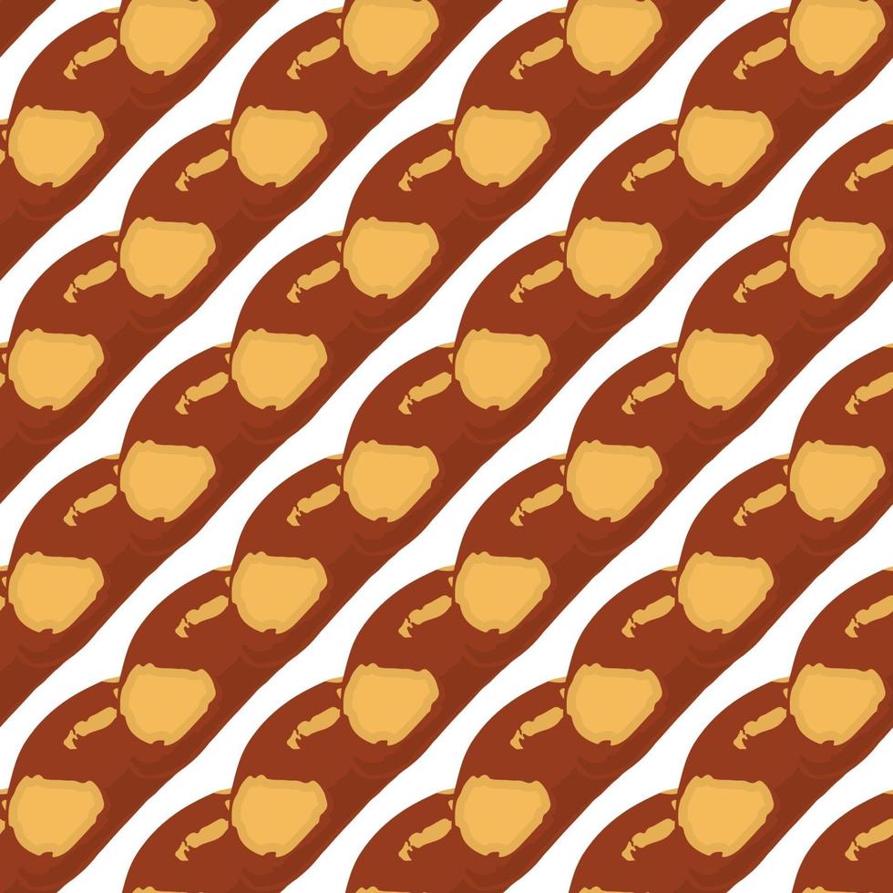 Illustration on theme big pattern identical types brazil nut vector