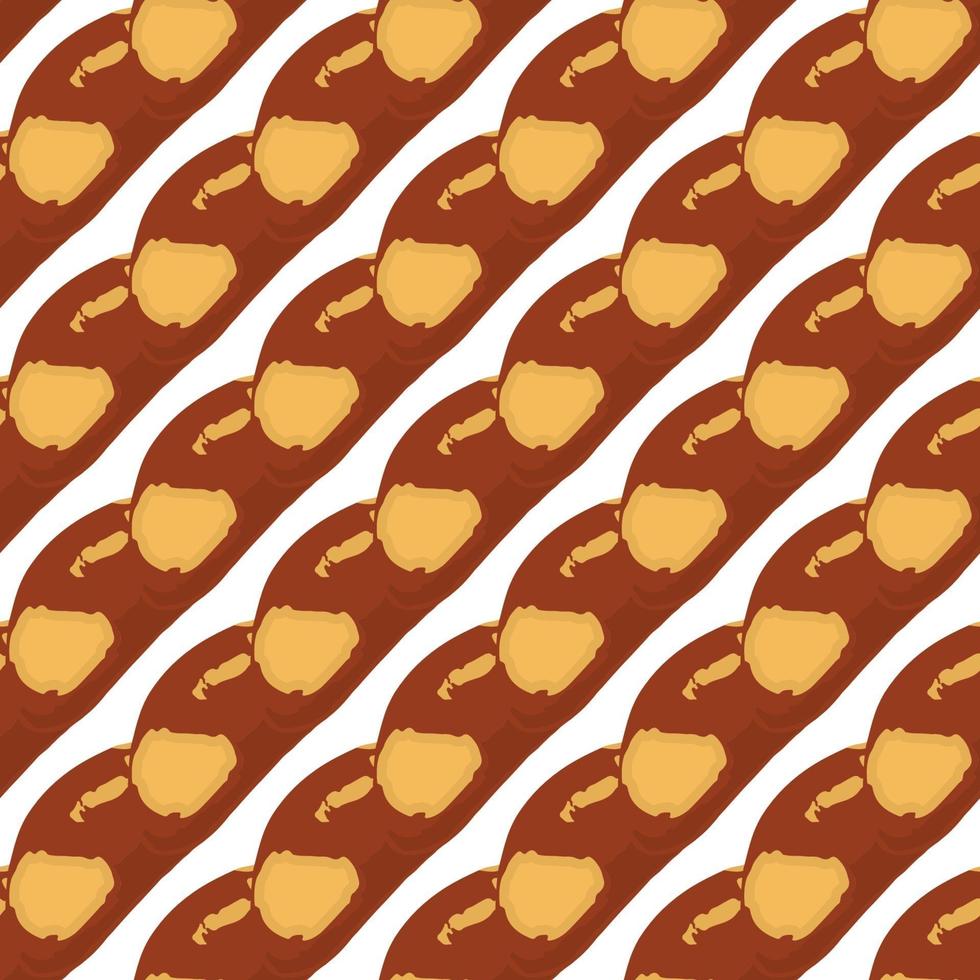 Illustration on theme big pattern identical types brazil nut vector