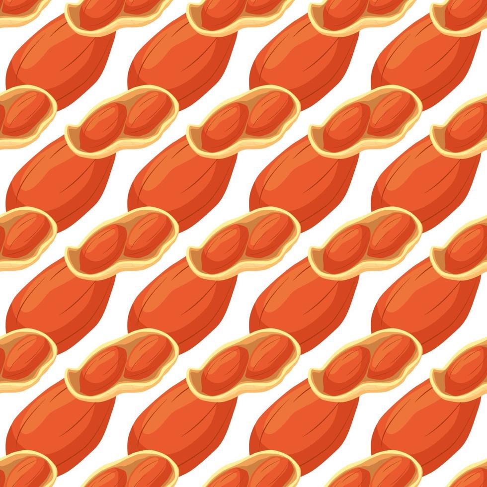 Illustration on theme big pattern identical types peanut vector