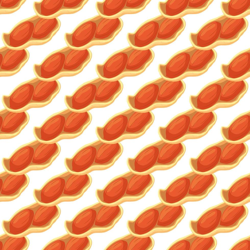 Illustration on theme big pattern identical types peanut vector