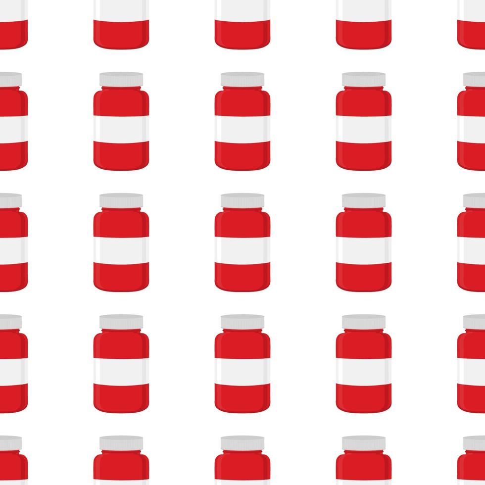 big colored set different types of pills inside close jar vector
